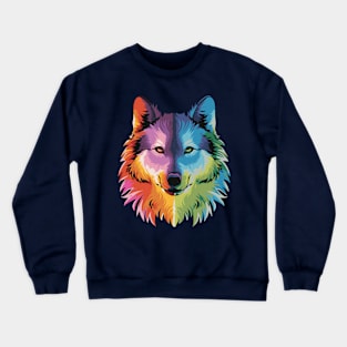 Tie Dye Wolf Crewneck Sweatshirt